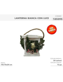 L.PINO BIANCO LANTERNA 18x18x24 C/LUCE$$
