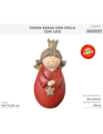 ROUGE FAIRY WITH STAR AND LIGHT 22cm
