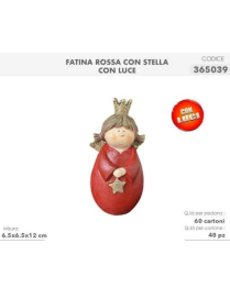 ROUGE FAIRY WITH STAR AND LIGHT 12cm