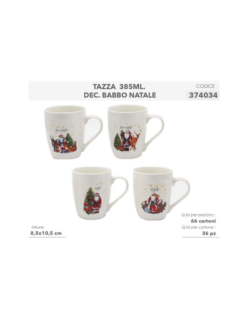 MUG WITH SANTA CLAUS DECORATION 385ml