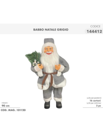 BABBO NATALE GRIGIO 90cm
