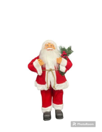 BABBO NATALE ABITO ROSSO/BIANCO 30cm