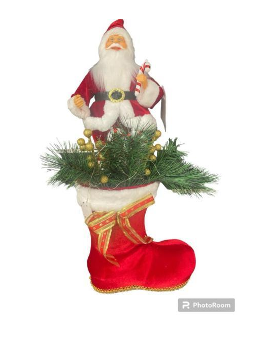 BABBO NATALE 60cm CON STIVALE
