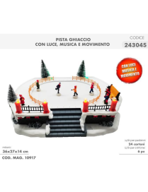 ICE RINK WITH LIGHTS AND MUSIC 36x27x14cm