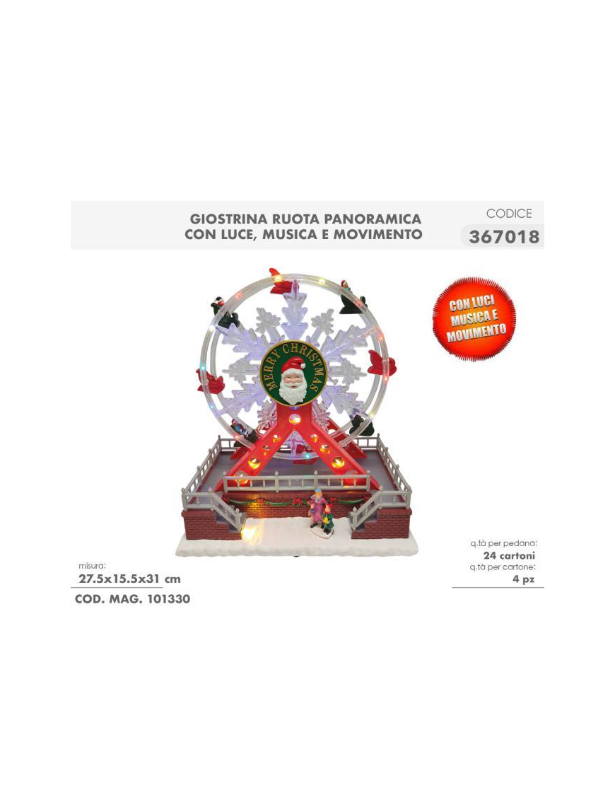 RUOTA PANORAMICA CON LUCI E MOVIMENTO 27x15x31cm
