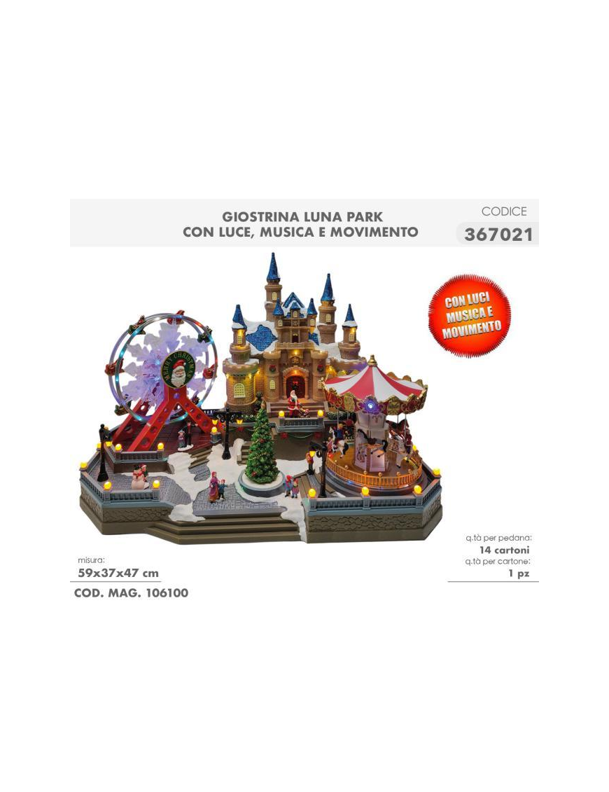 LUNA PARK CAROUSEL 59x37x47cm