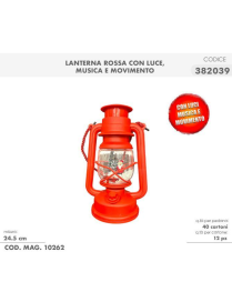 RED LANTERN WITH LIGHTS AND MUSIC 24cm