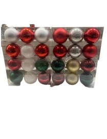 RED/GREEN/GOLD/WHITE BALL 100mm 6 pieces
