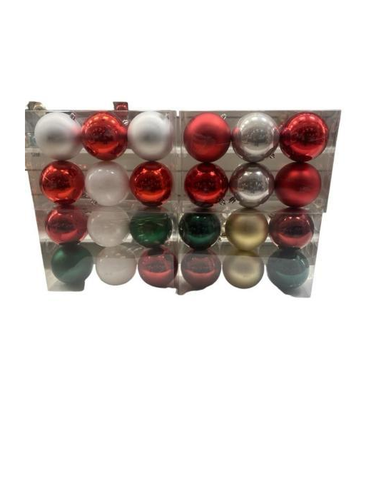RED/GREEN/GOLD/WHITE BALL 100mm 6 pieces