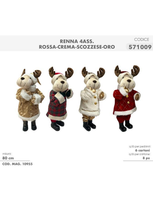 REINDEER ASSORTED COLORS 80cm