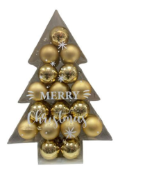 GOLD BALL 6cm 17pcs