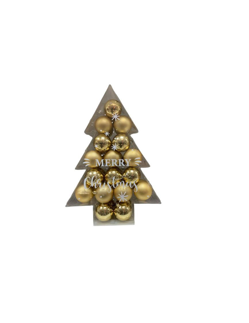 SFERA  ORO  6cm 17pezzi