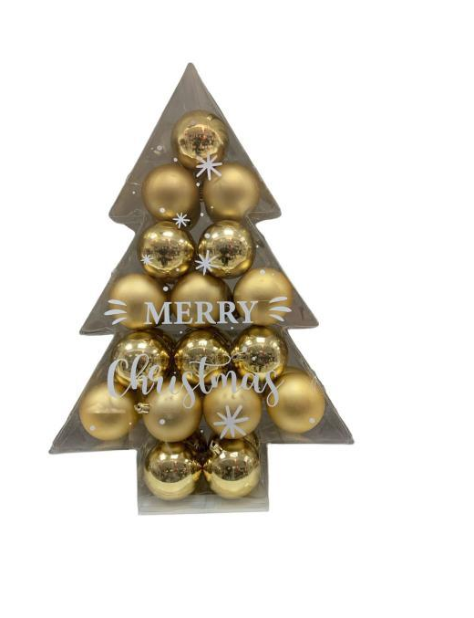 GOLD BALL 6cm 17pcs