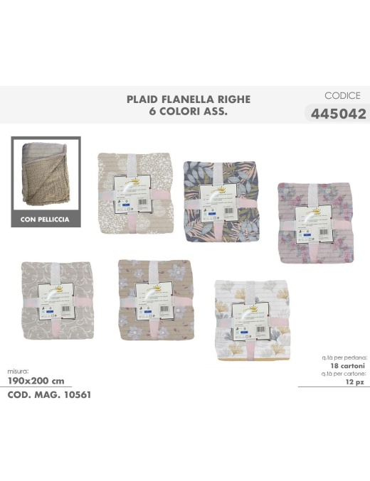 FLANNEL PLAID 190x200cm STRIPES