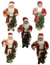 BABBO NATALE CON ALBERO  90cm
