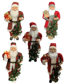 BABBO NATALE CON ALBERO  60cm