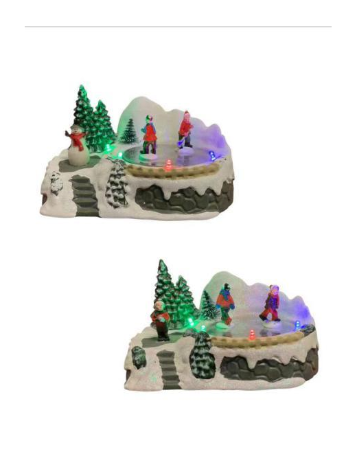 VILLAGE WITH LIGHTS AND MUSIC 18x13x11cm