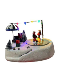 VILLAGGIO CON LUCI E MUSICA 19x13x14cm