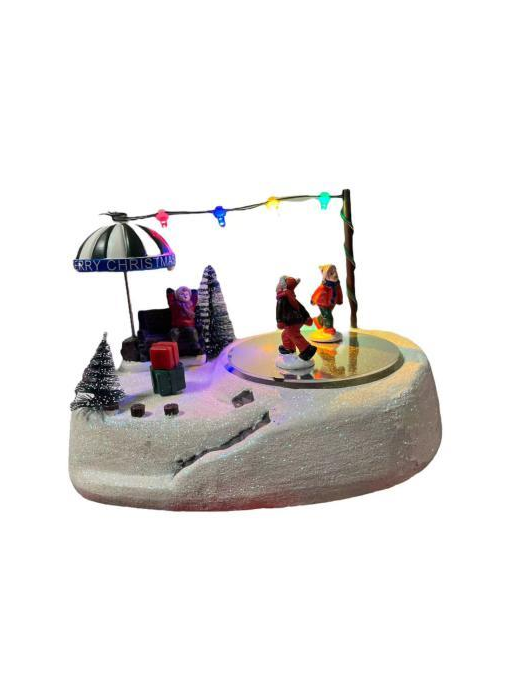 VILLAGE WITH LIGHTS AND MUSIC 19x13x14cm