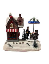 VILLAGE WITH LIGHTS AND MUSIC 19x12x18cm