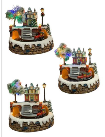 VILLAGE WITH LIGHTS AND MUSIC 20x19x20cm