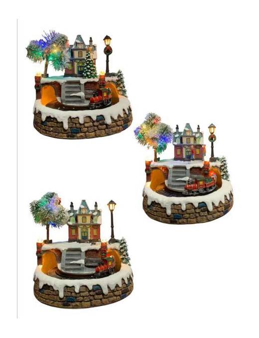 VILLAGE WITH LIGHTS AND MUSIC 20x19x20cm