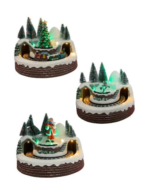 VILLAGE WITH LIGHTS AND MUSIC 20x20x16cm