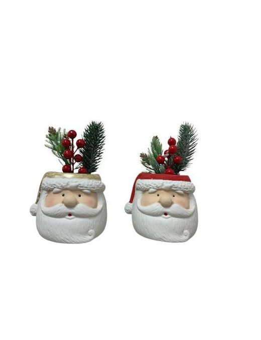 PLANT WITH SANTA CLAUS 13x13x12cm