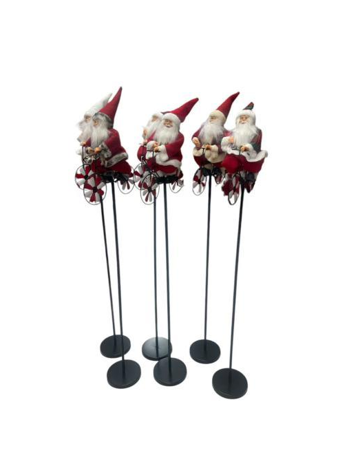 BICI CON BABBO NATALE 30x6x110cm