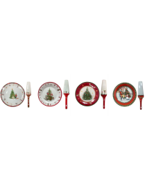 30cm Panettone Plate with Scoop in Assorted Colors