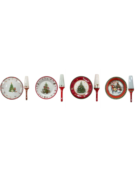 30cm Panettone Plate with Scoop in Assorted Colors