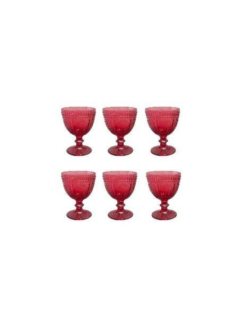 FESTIVE GLASSES 320ml 6 pieces RED GLASS