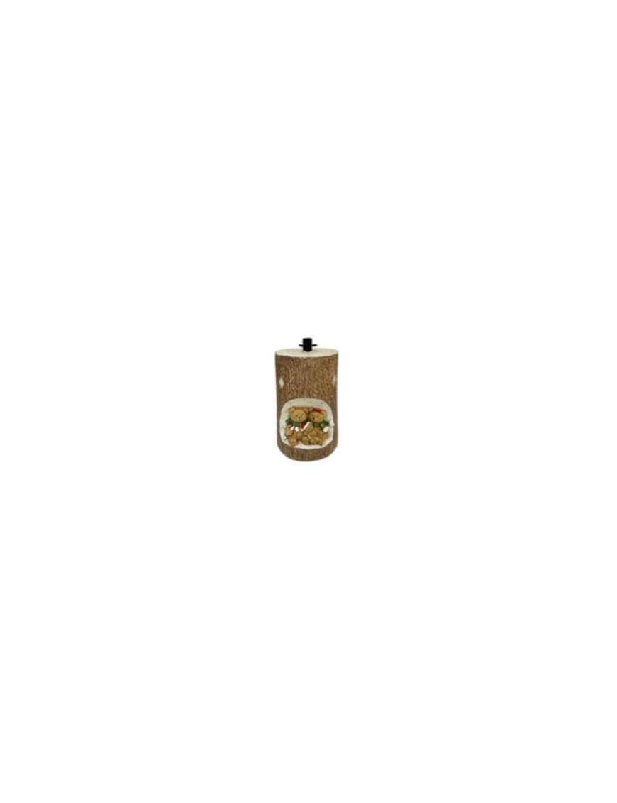 BASE PER ALBERO TRONCO C/ORSO 55cm LUM