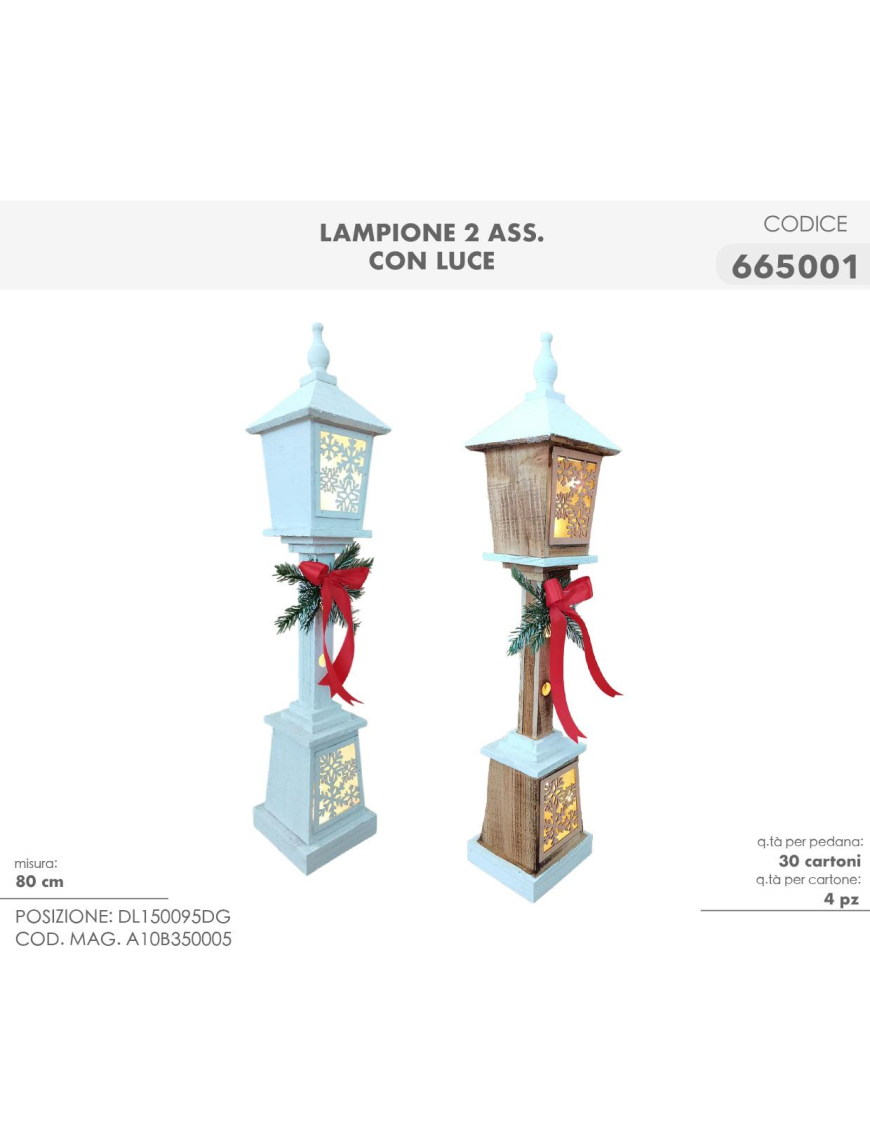 LAMPIONE 2ASS. C/LUCE 80cm 665001