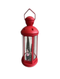 LANTERNA ALTA 18x18x34cm ROSSA 666037