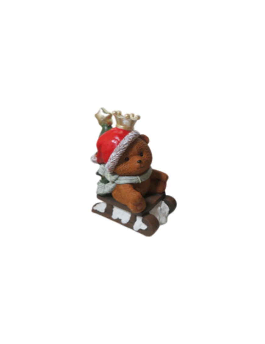 DEC. ORSO C/SLITTA 37x17x35cm 669024