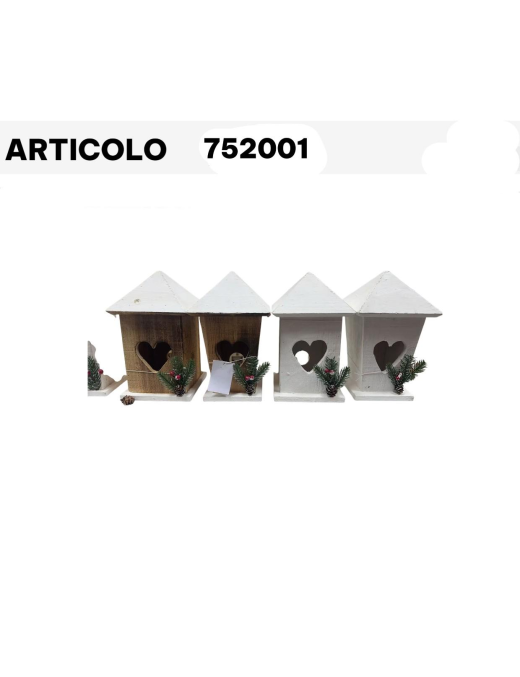 CASETTA C/CUORE-STELLA 23cm C/LUCE