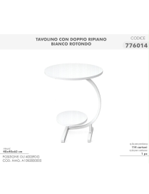 TAVOLINO DOPPIO RIP. 40x40x63 BIANCO