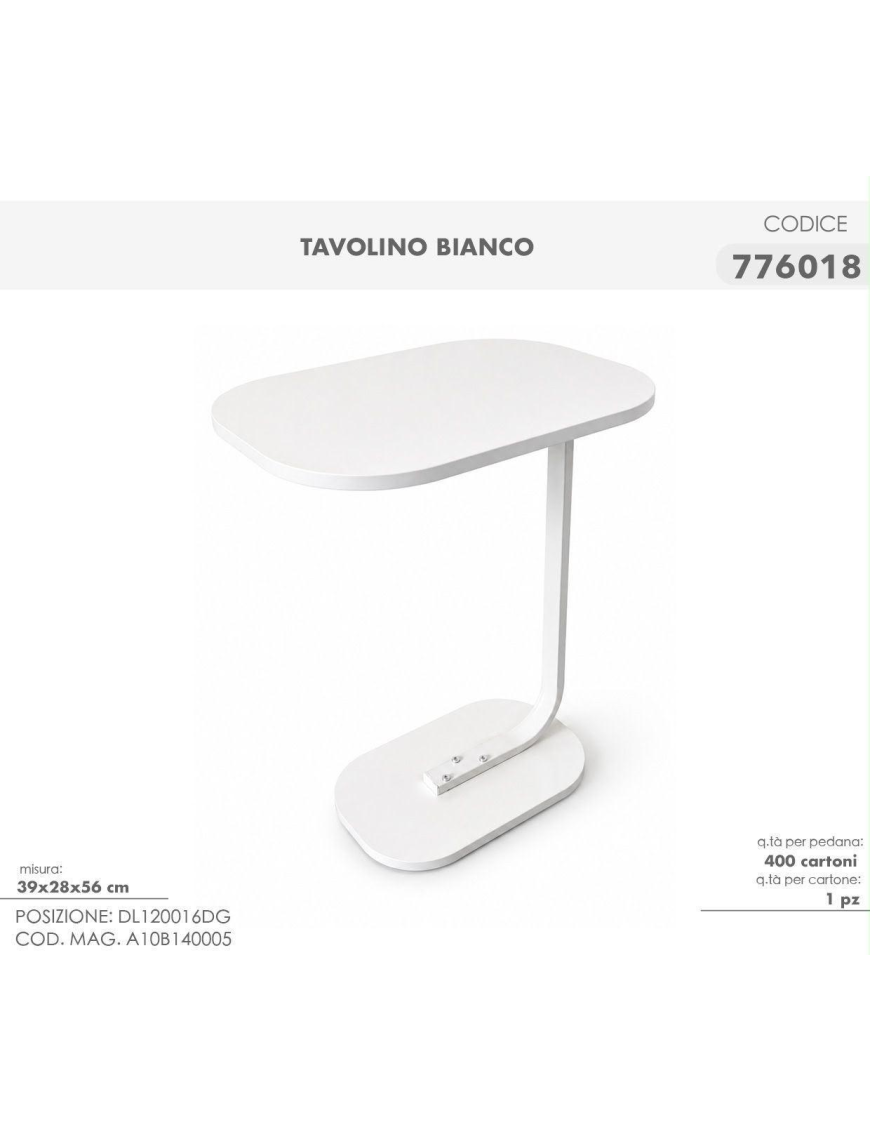 TAVOLINO 39x28x56cm BIANCO