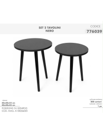 TAVOLINO SET 2pz NERO