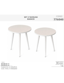 TAVOLINO SET 2pz BIANCO