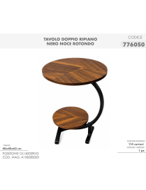 TAVOLINO DOPPIO RIP. 40x40x63 NOCE