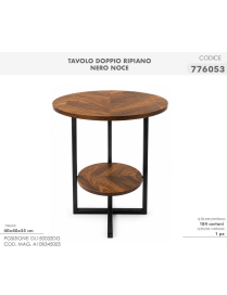TAVOLINO DOPPIO RIP. 40x40x55 NOCE