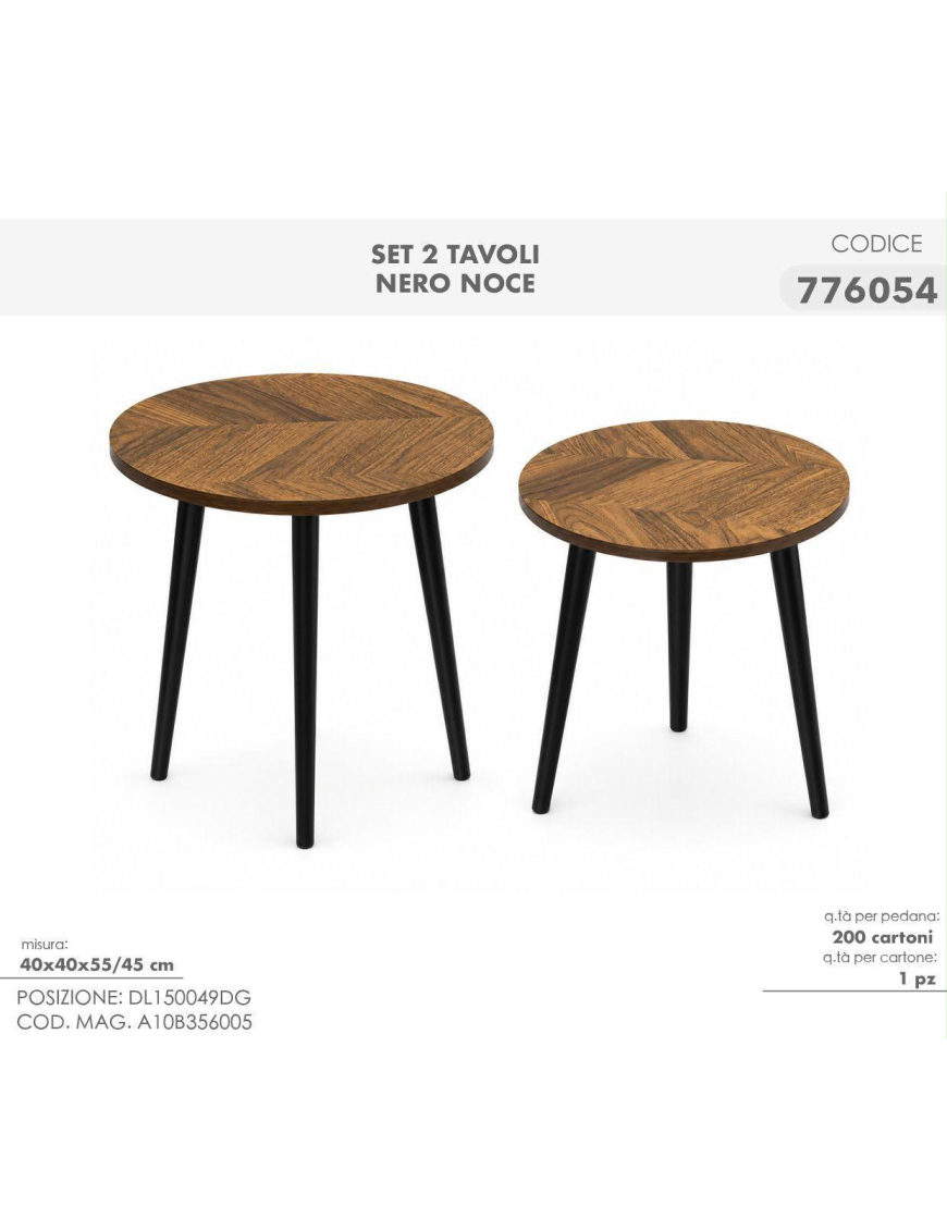 TAVOLINO SET 2pz NOCE