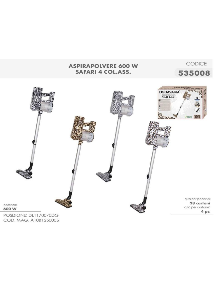 ASPIRAPOLVERE 600W SAFARI 535008