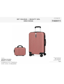 L.TRAVEL TROLLEY+BEAUTY SOL ORO ROSA
