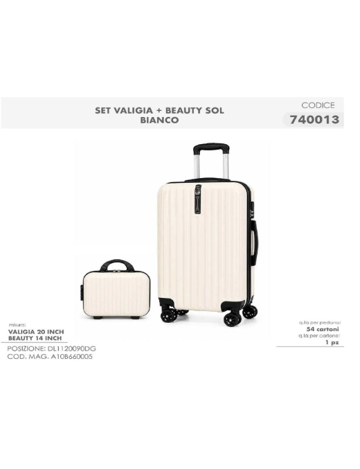 L.TRAVEL TROLLEY+BEAUTY SOL BIANCO