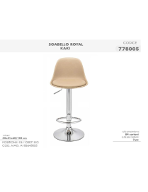 SGABELLO ROYAL 2pz 42x41x60cm KAKI