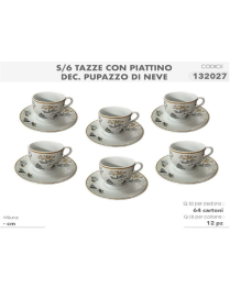L.PUPAZZO NEVE SERV.CAFFE' 6pz C/P