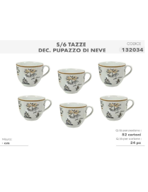 L.PUPAZZO NEVE SERV.CAFFE' 6pz S/P